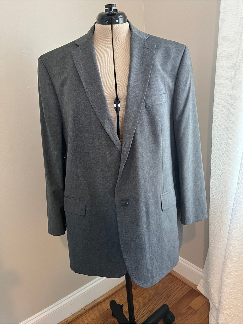 Geoffrey Beene Men's Gray Single-Button Sport Coat